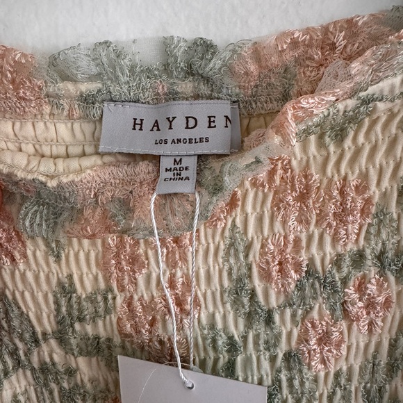 Hayden Cream and Pink Smocked Floral dress - Picture 5 of 6